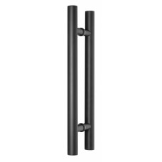 Stainless Door Pull Handles Pair H Style 900mm x 32mm in Matte Black