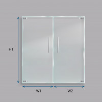 Custom Laminated Smart Glass Double Doors (Frameless)