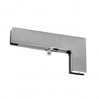 Top Patch Glass Door Over/Side Connector Stainless Brushed