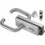 Stainless Steel Magnetic Glass Door Lever Latch Set 